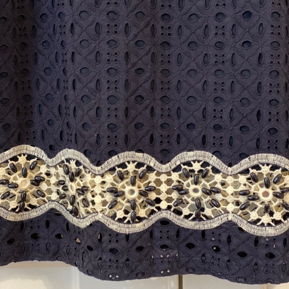 Calypso St. Barth Navy Lace Beaded Shift Dress - Picture 8 of 8